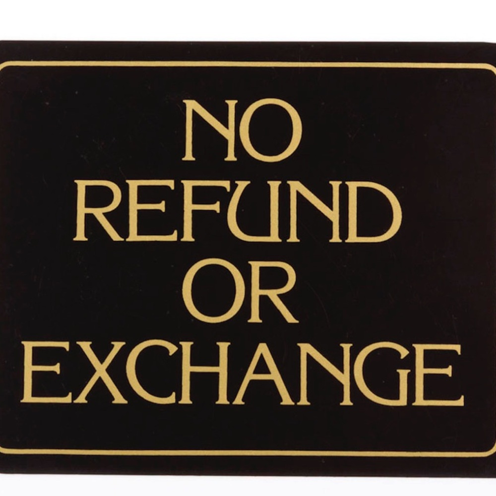 All sales are final. No exchanges. Thank you for understanding.